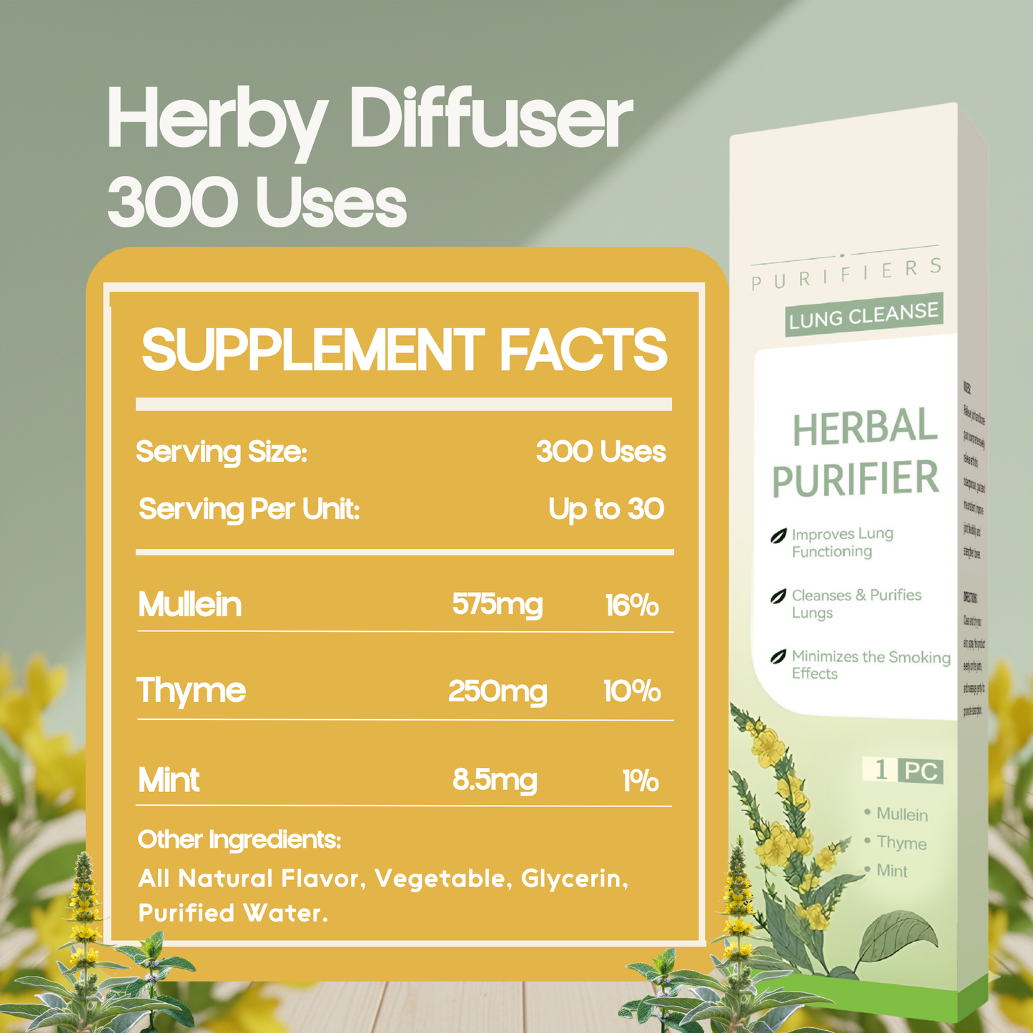 PureBreathe Vapo Stick – Soothes Lungs, Detoxifies, Freshens Breath, Energy Boost, Liver Support & Sleep Support