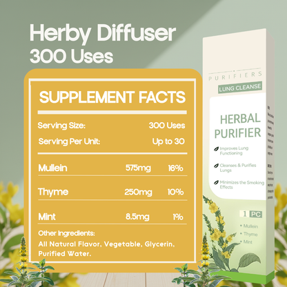 PureBreathe Vapo Stick – Soothes Lungs, Detoxifies, Freshens Breath, Energy Boost, Liver Support & Sleep Support